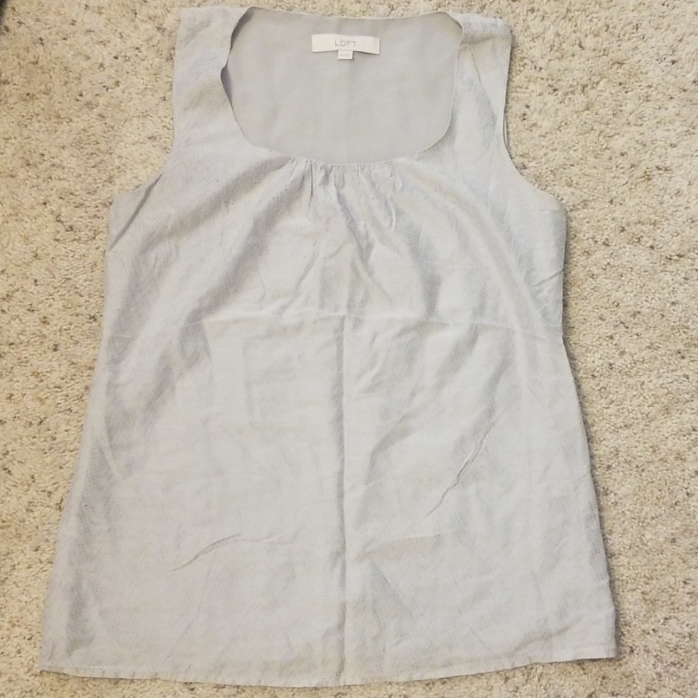 Loft gray silk blend sleeveless top Size - XS